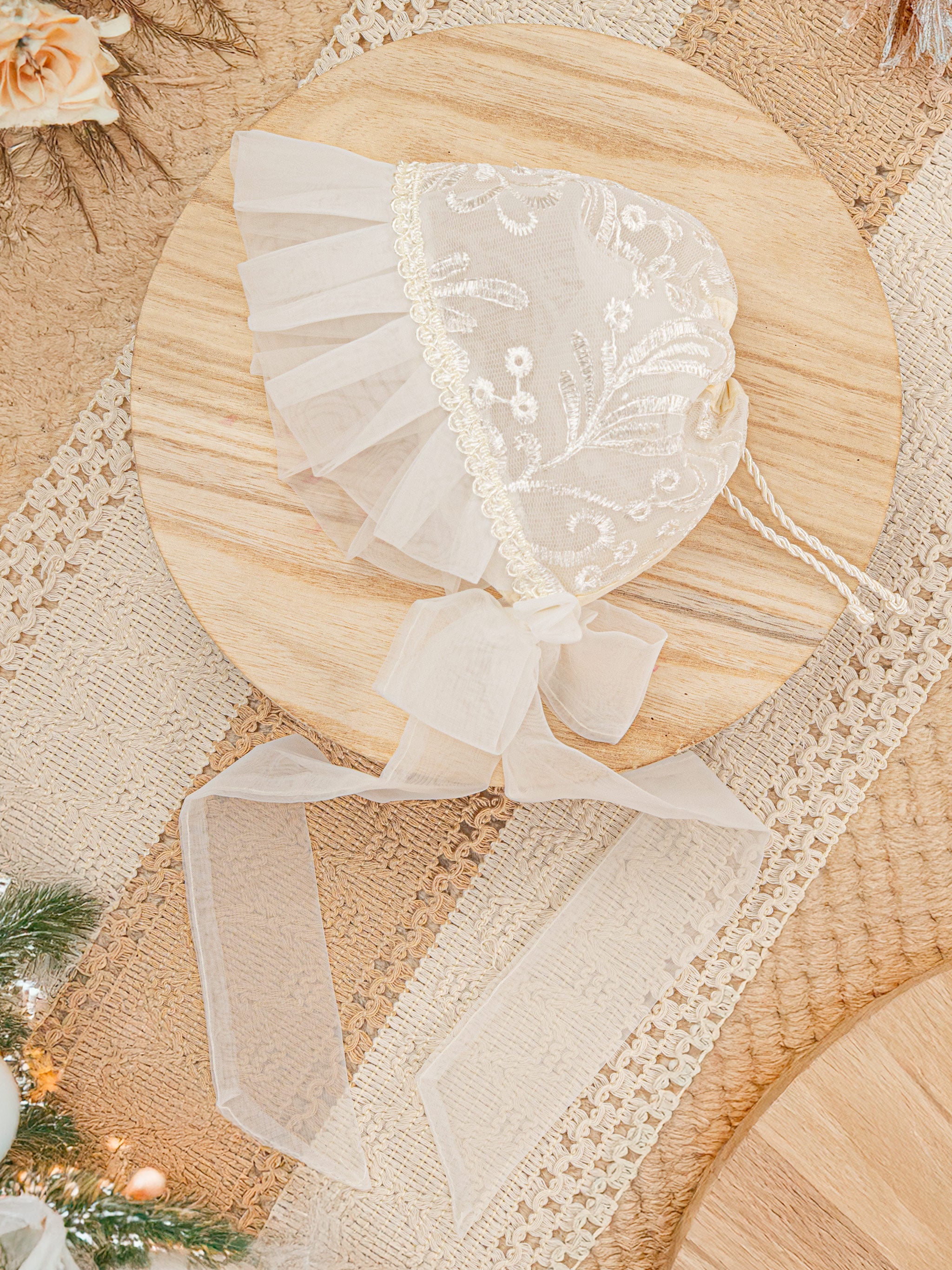 Vestido Bautizo Mini Lupita Hojitas