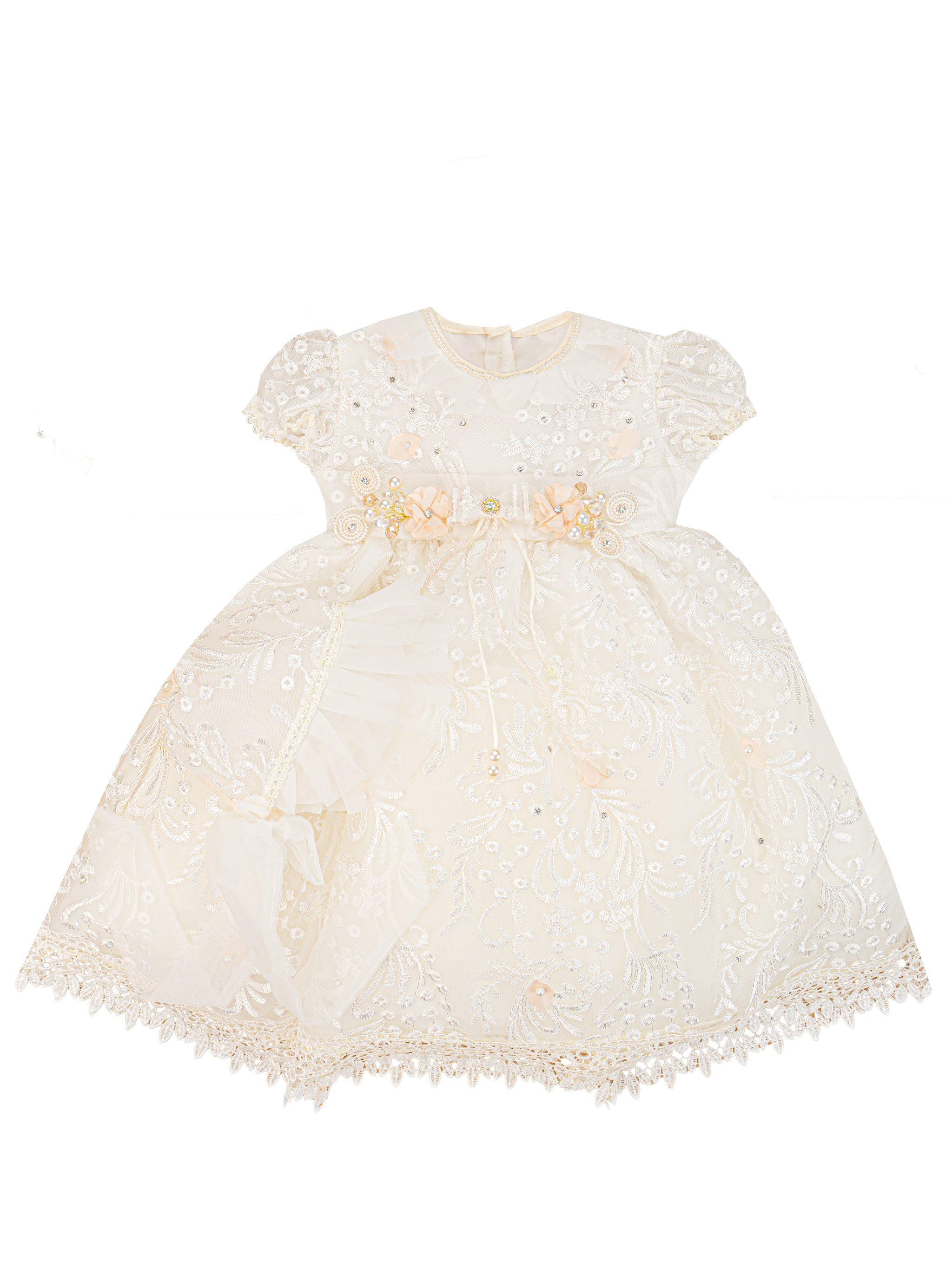 Vestido Bautizo Mini Lupita Hojitas