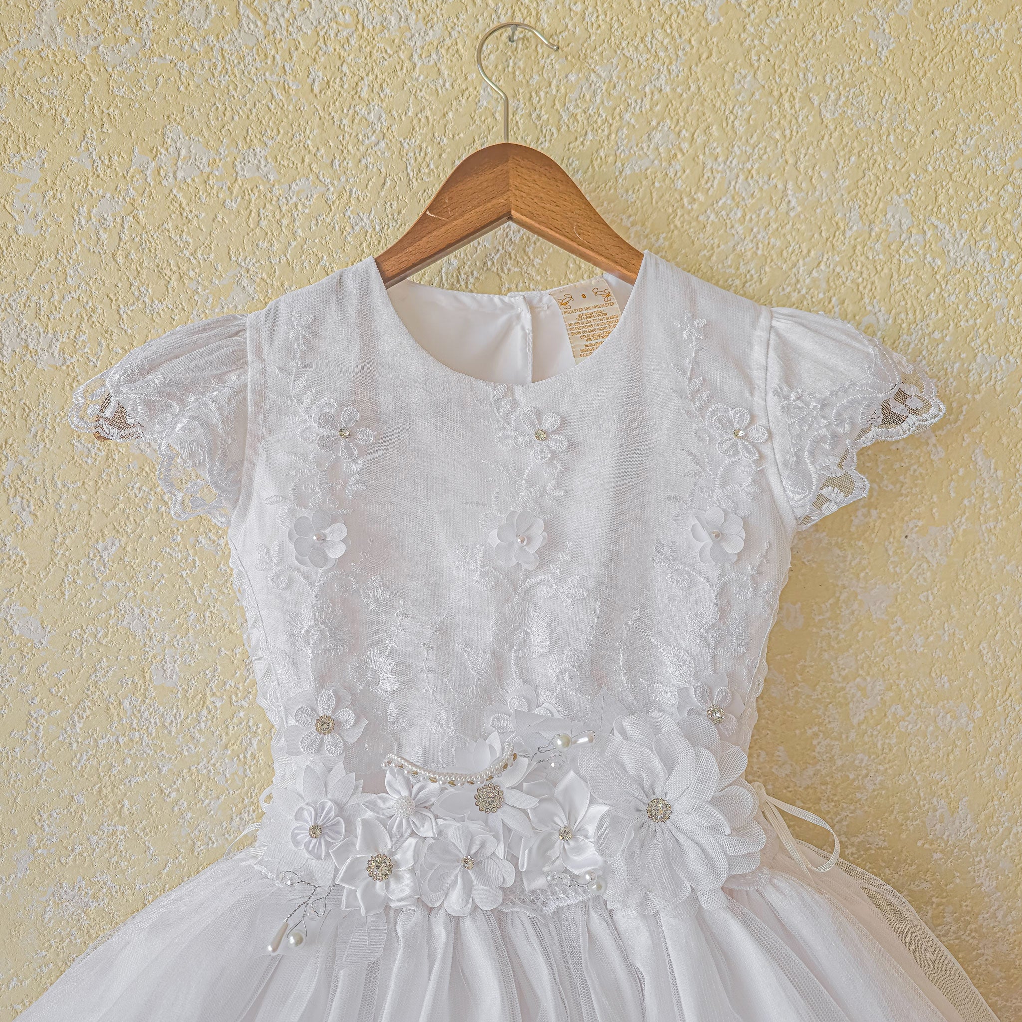 Vestido primera comunión desmontable en color blanco modelo emilia foto 6