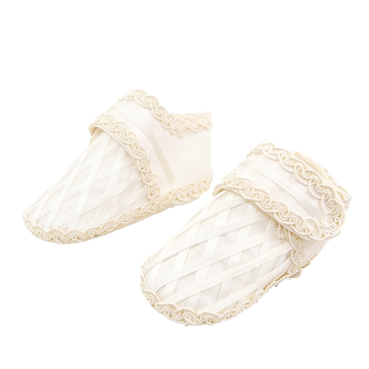 AMAZON-BLANCO Zapato Tela Bautizo 023 Hueso