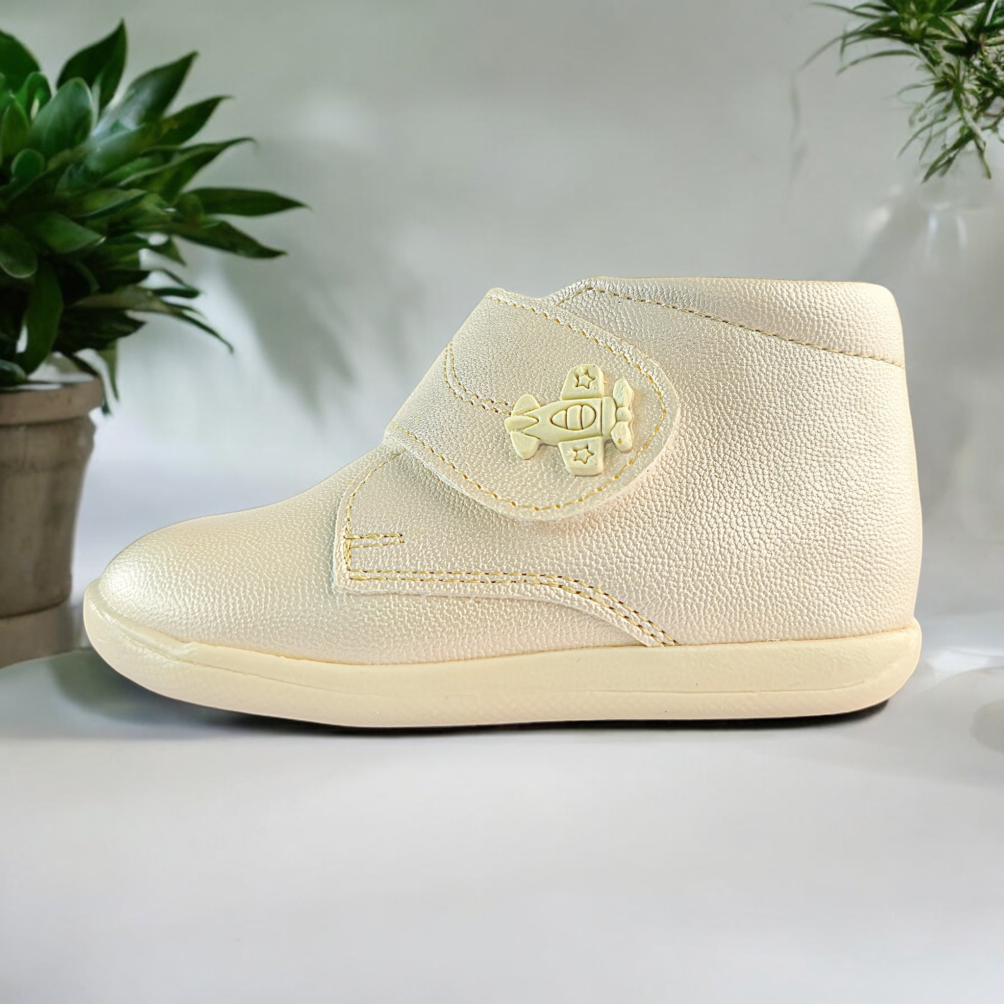 Zapatos para bautizo de niño modelo 512 en color palomita foto 2