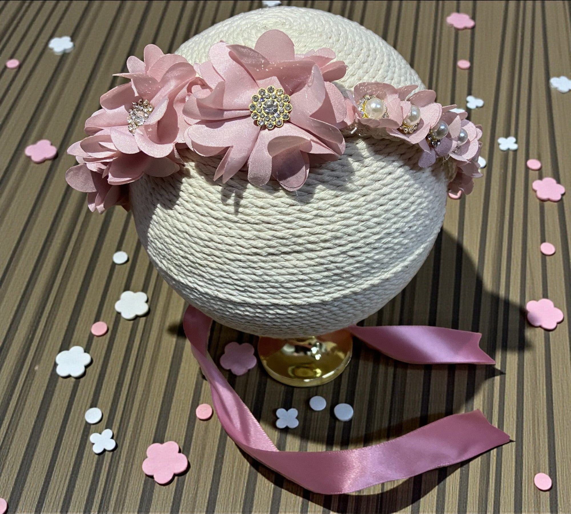 Diadema Bautizo Listón Z-02