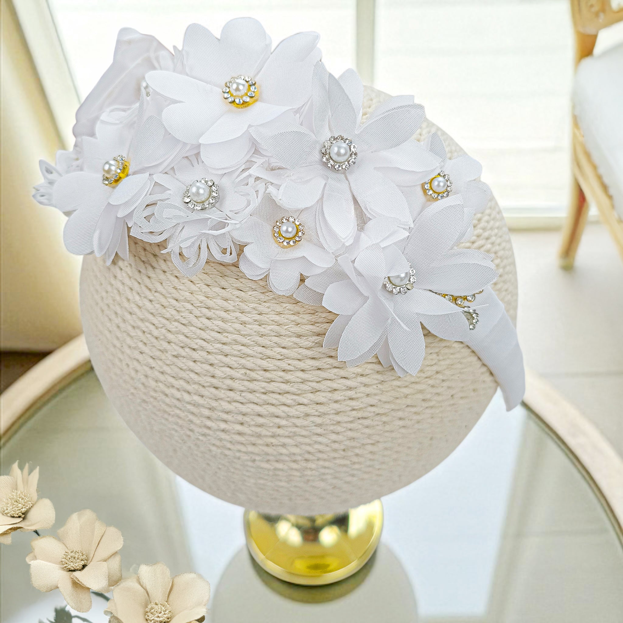 Diadema Bautizo Flores #103