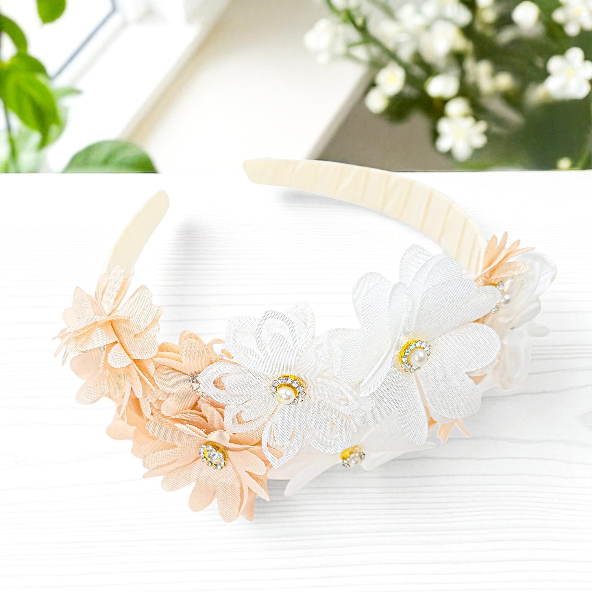 Diadema Bautizo Flores #103
