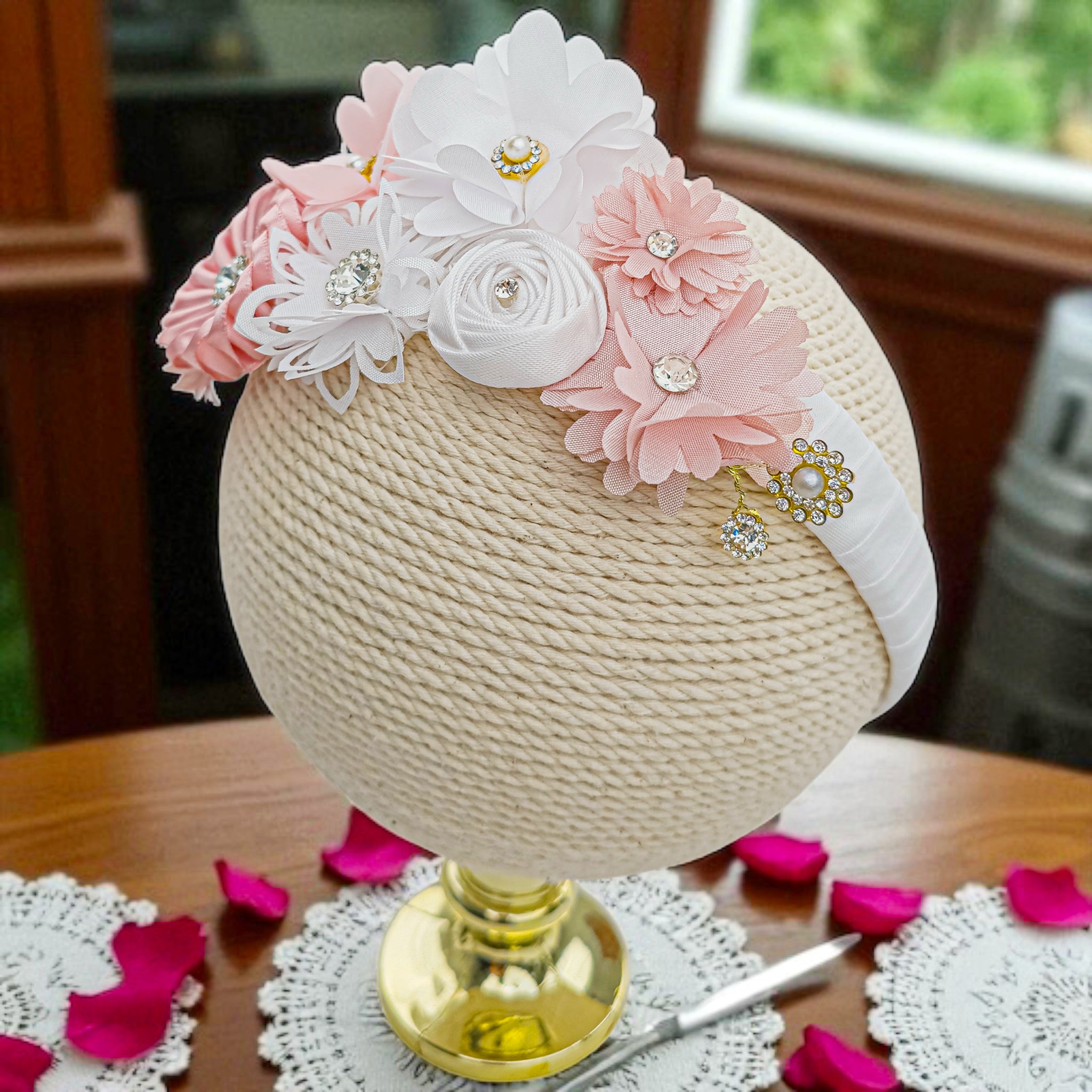 Diadema Bautizo Flores #104