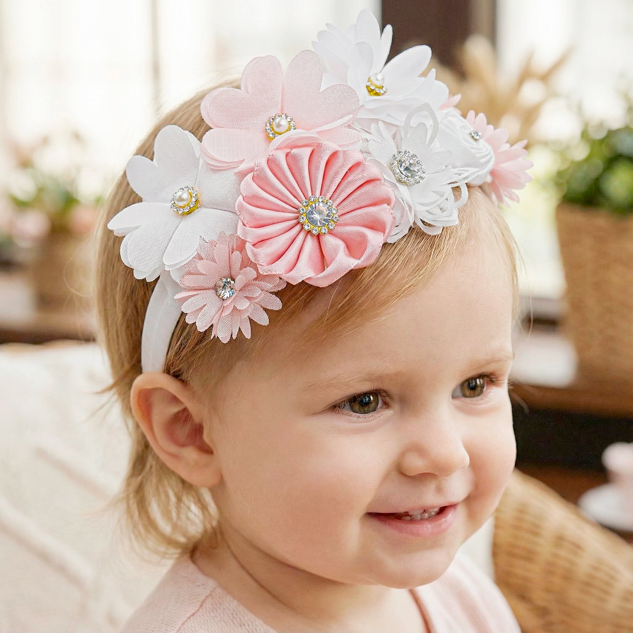 Diadema Bautizo Flores #104
