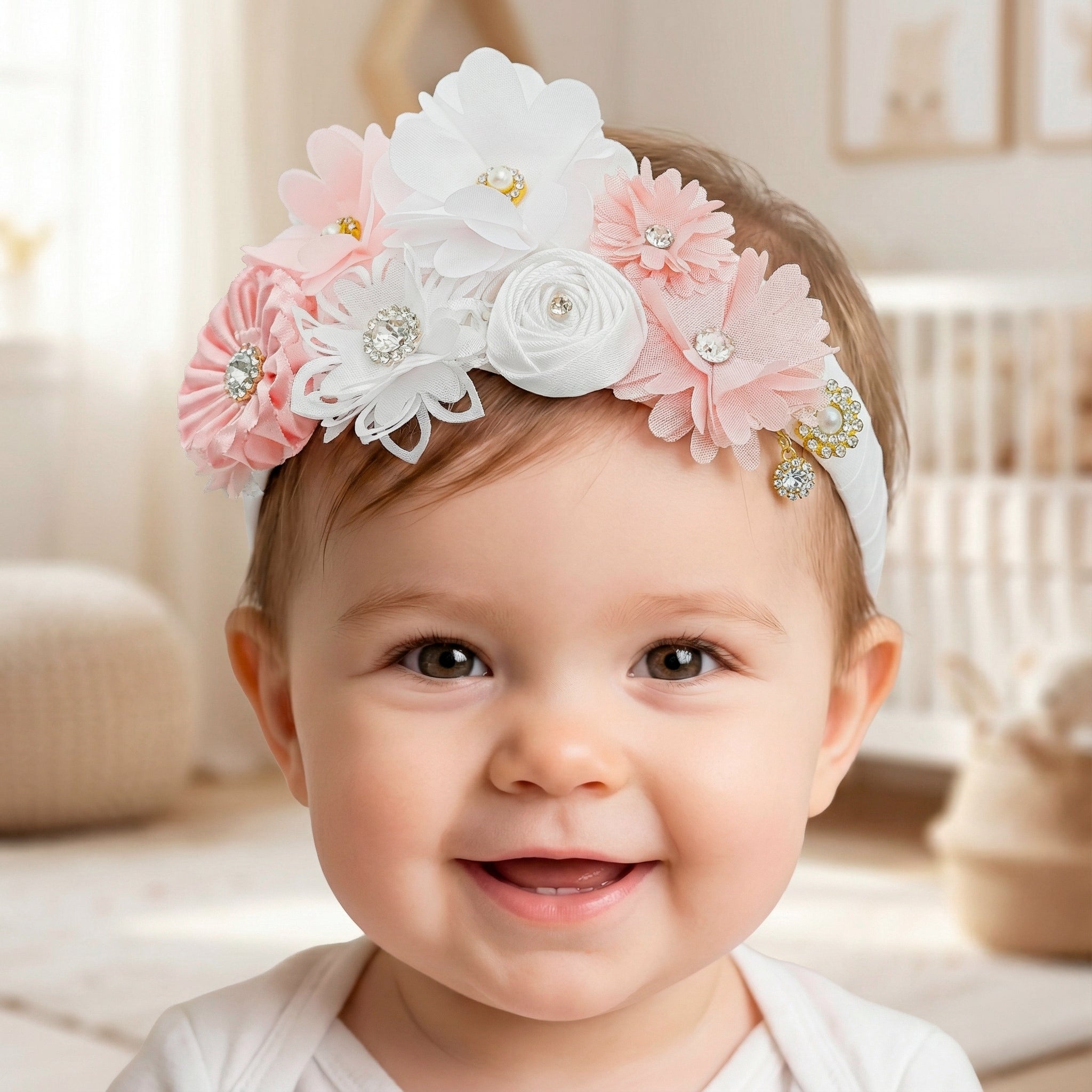 Diadema Bautizo Flores #104