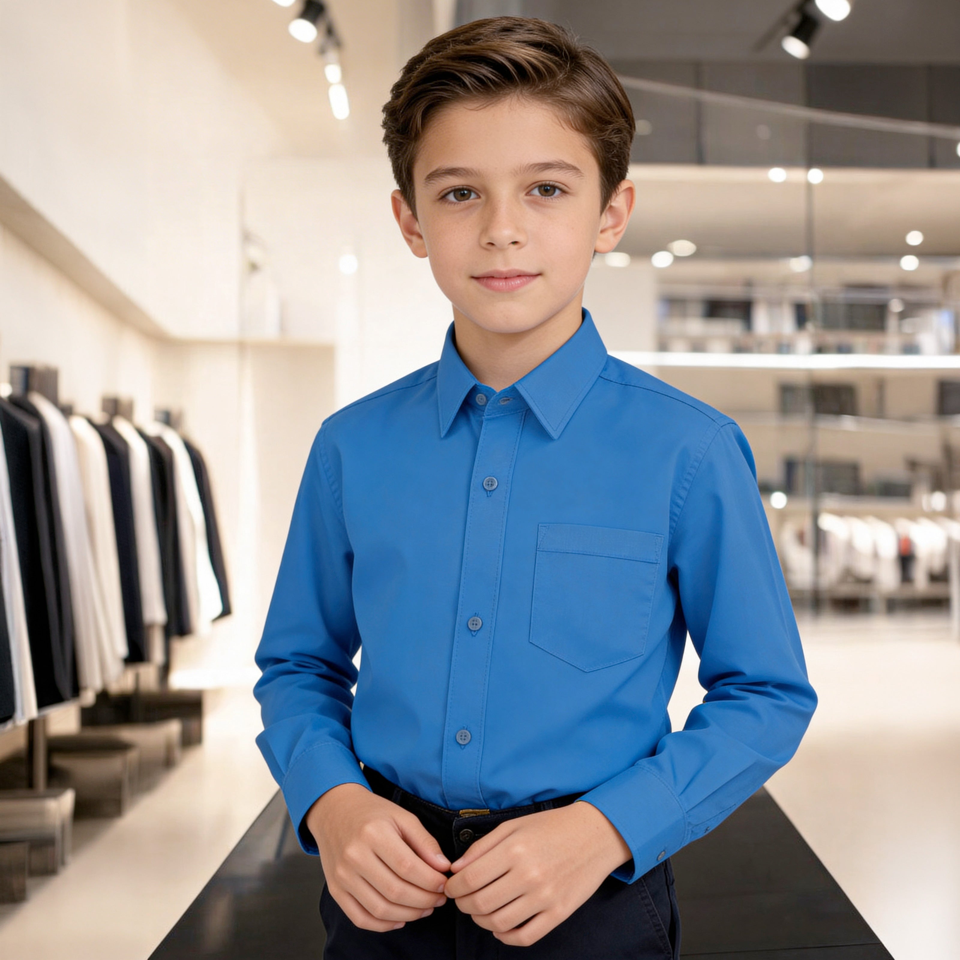 Camisa Manga Larga Turquesa