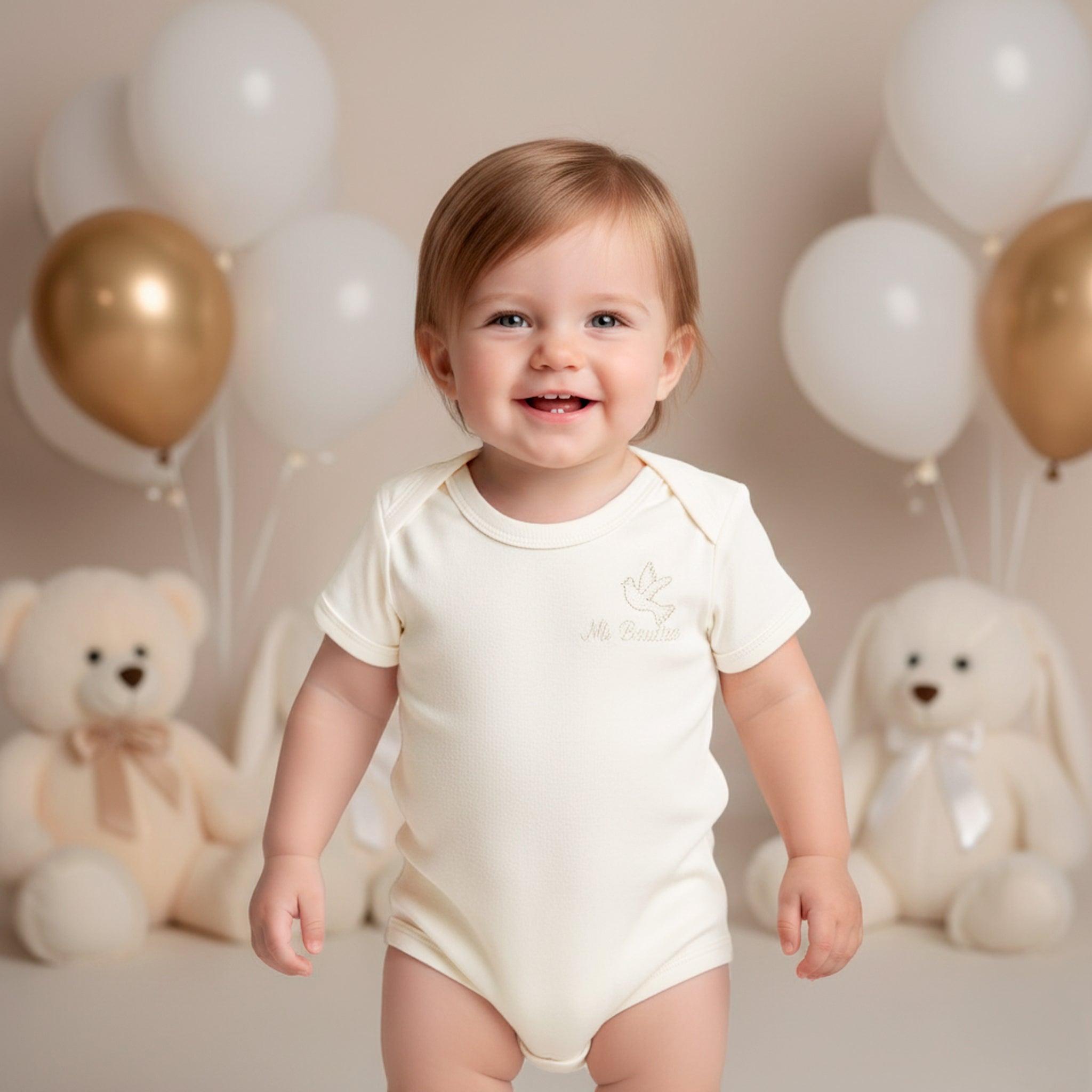 Pañalero Bautizo 0195 Manga Corta