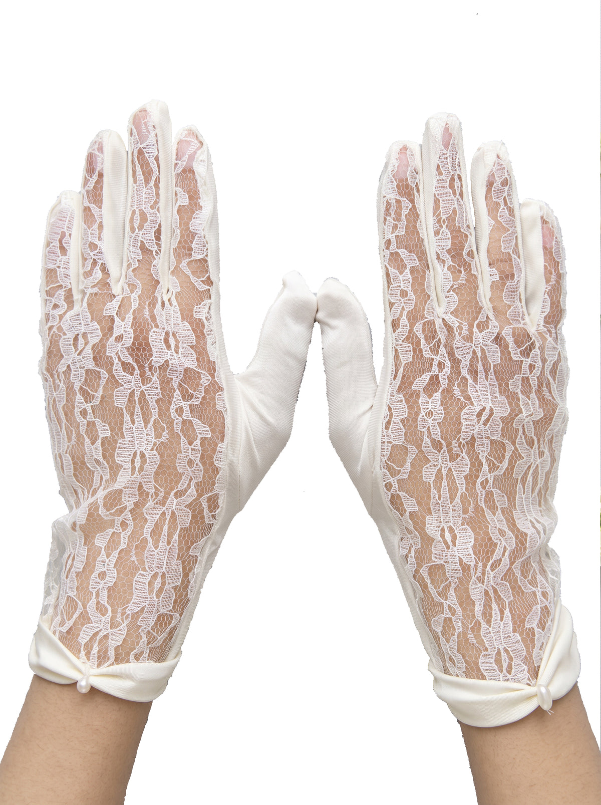 Guantes Primera Comunión Encaje Cortos