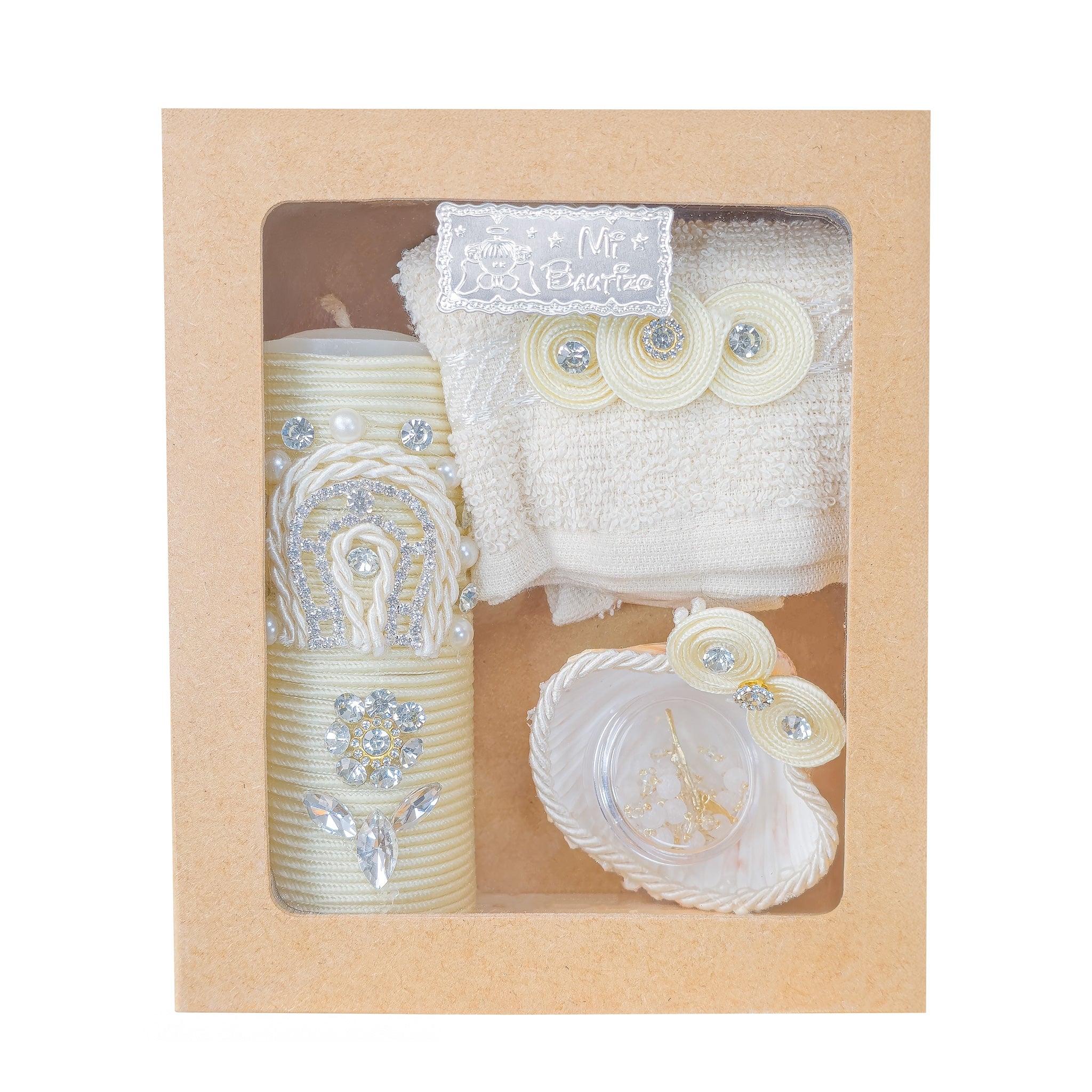 Kit de Vela Bautizo Madera Clara 160-1