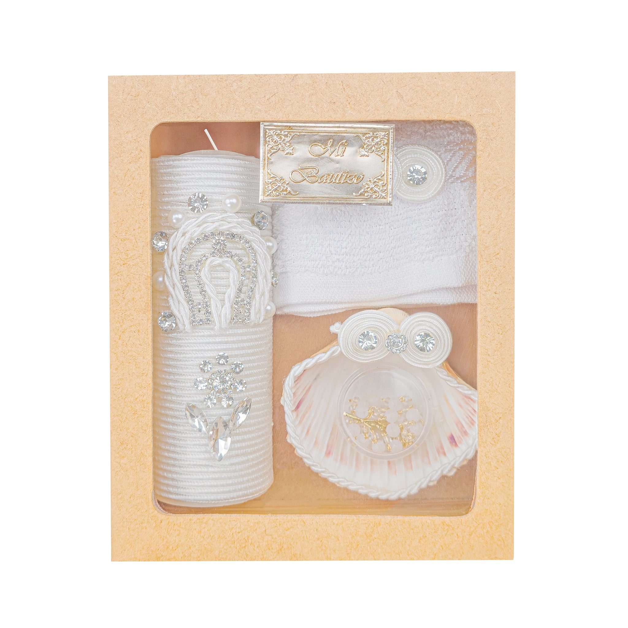 Kit de Vela Bautizo Madera Clara 160-1