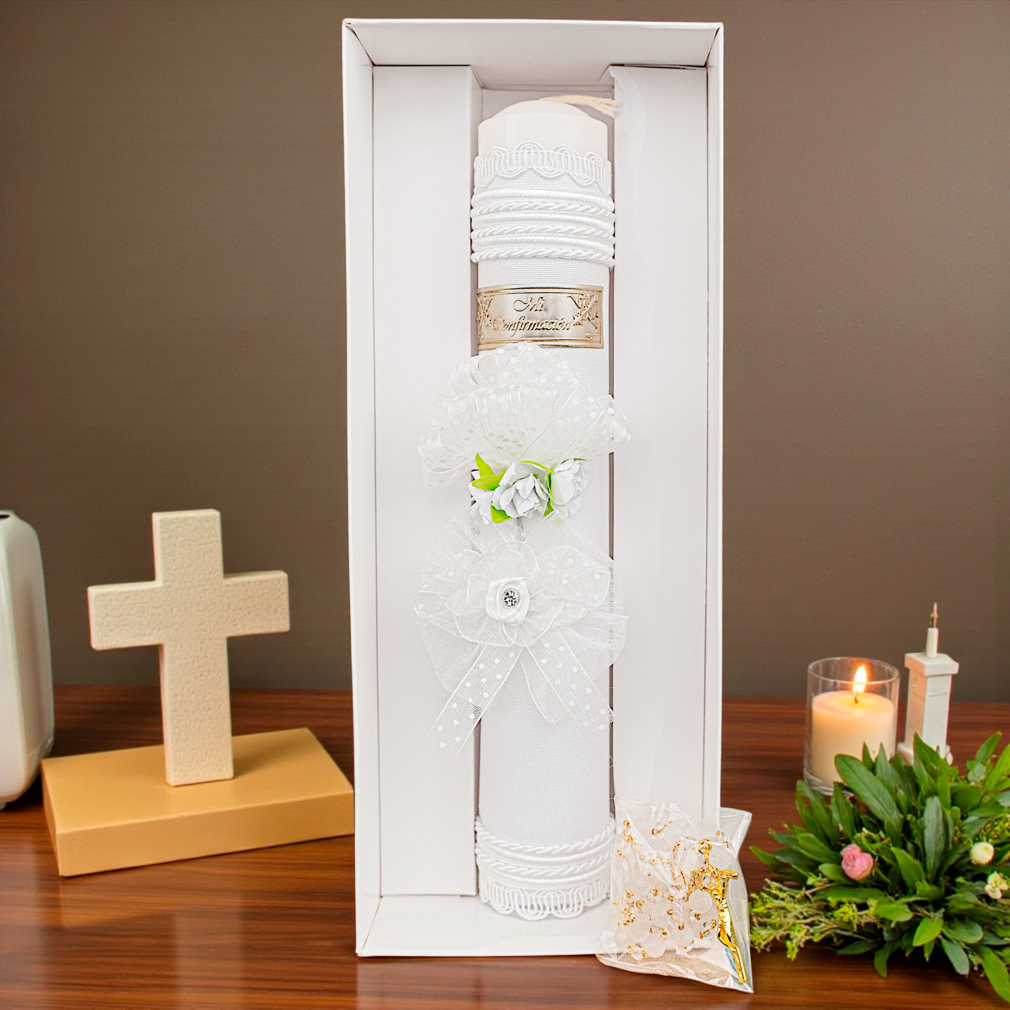 Kit de Vela Confirmación Con Rosario 410
