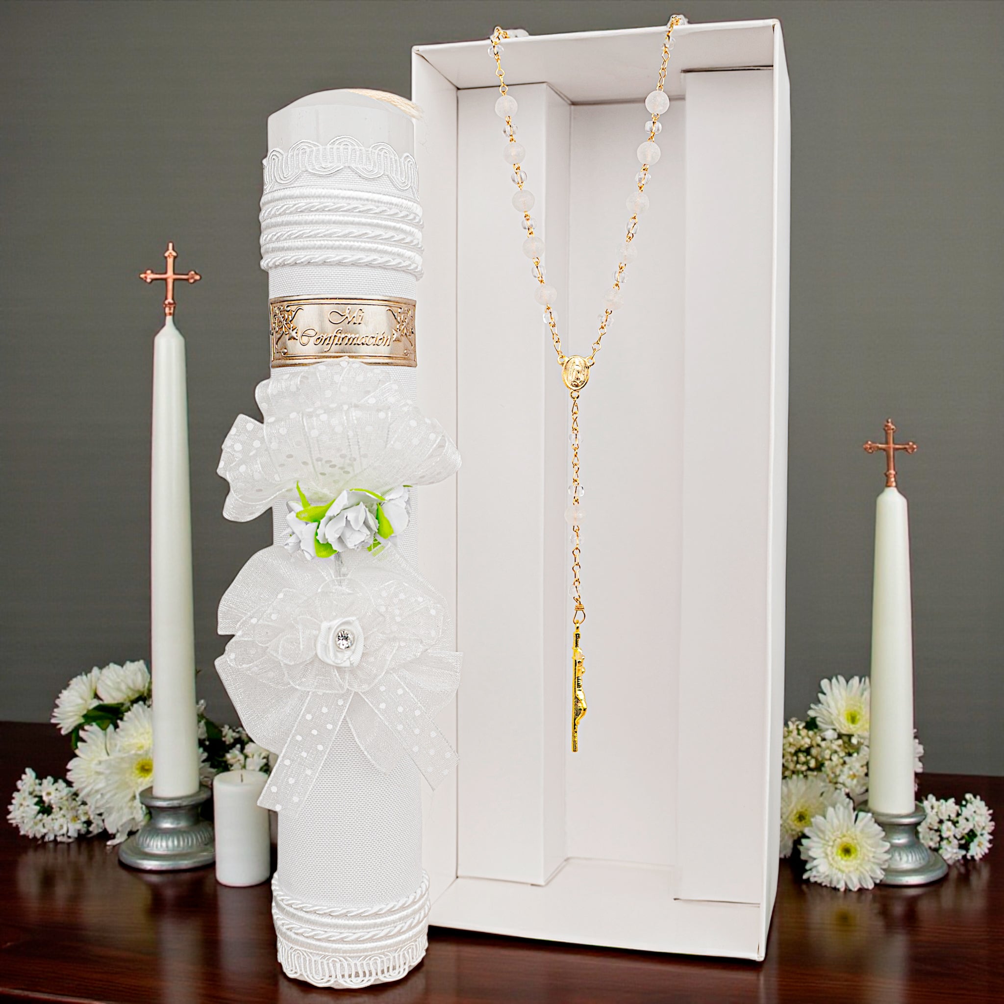 Kit de Vela Confirmación Con Rosario 410