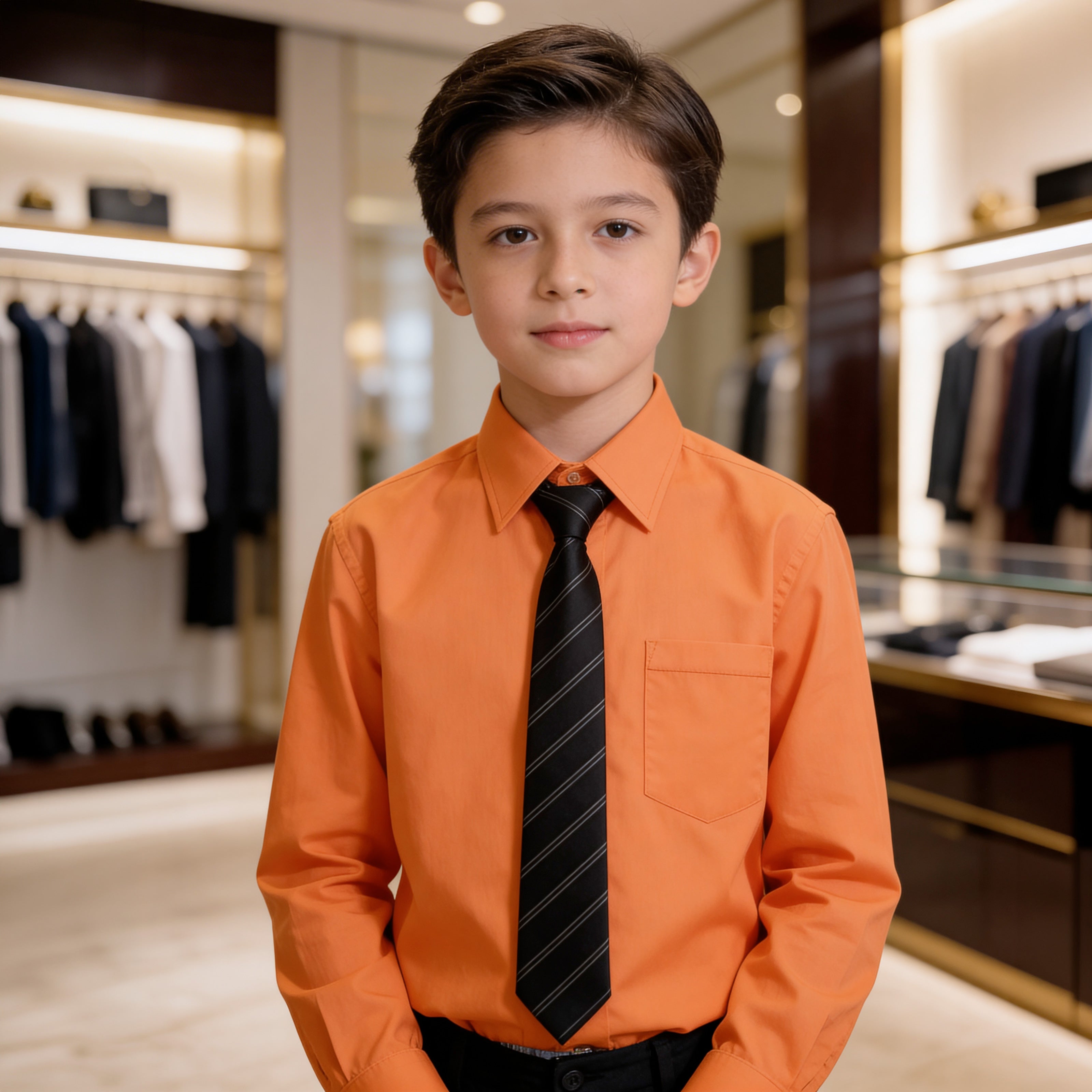 Camisa Manga Larga Naranja/Intenso