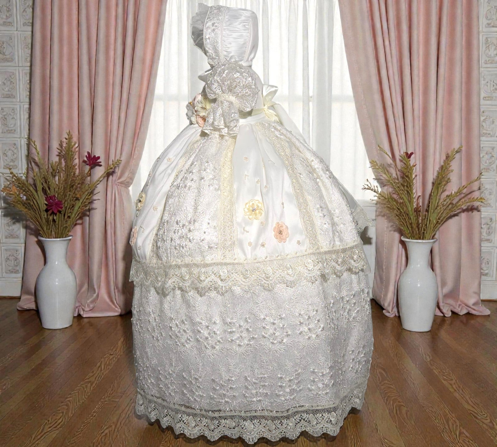 Ropón Niña Desmontable Tiras y Cuadros