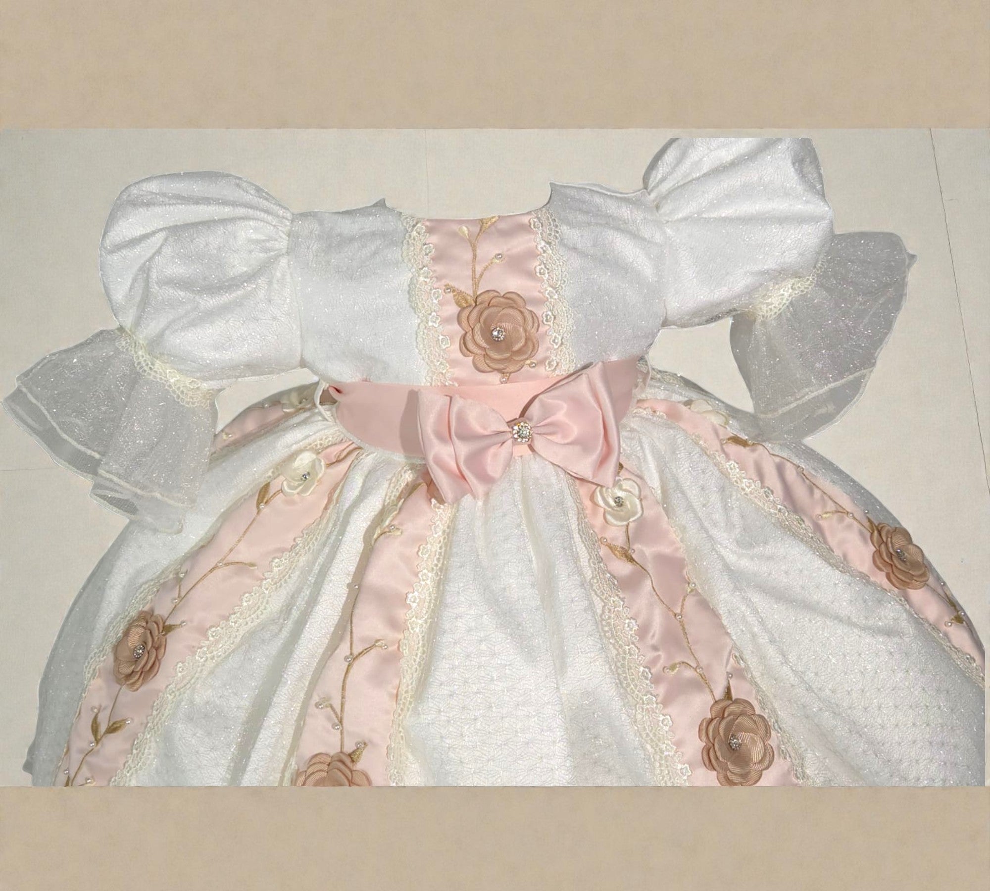 Ropón Niña Desmontable Tiras y Cuadros