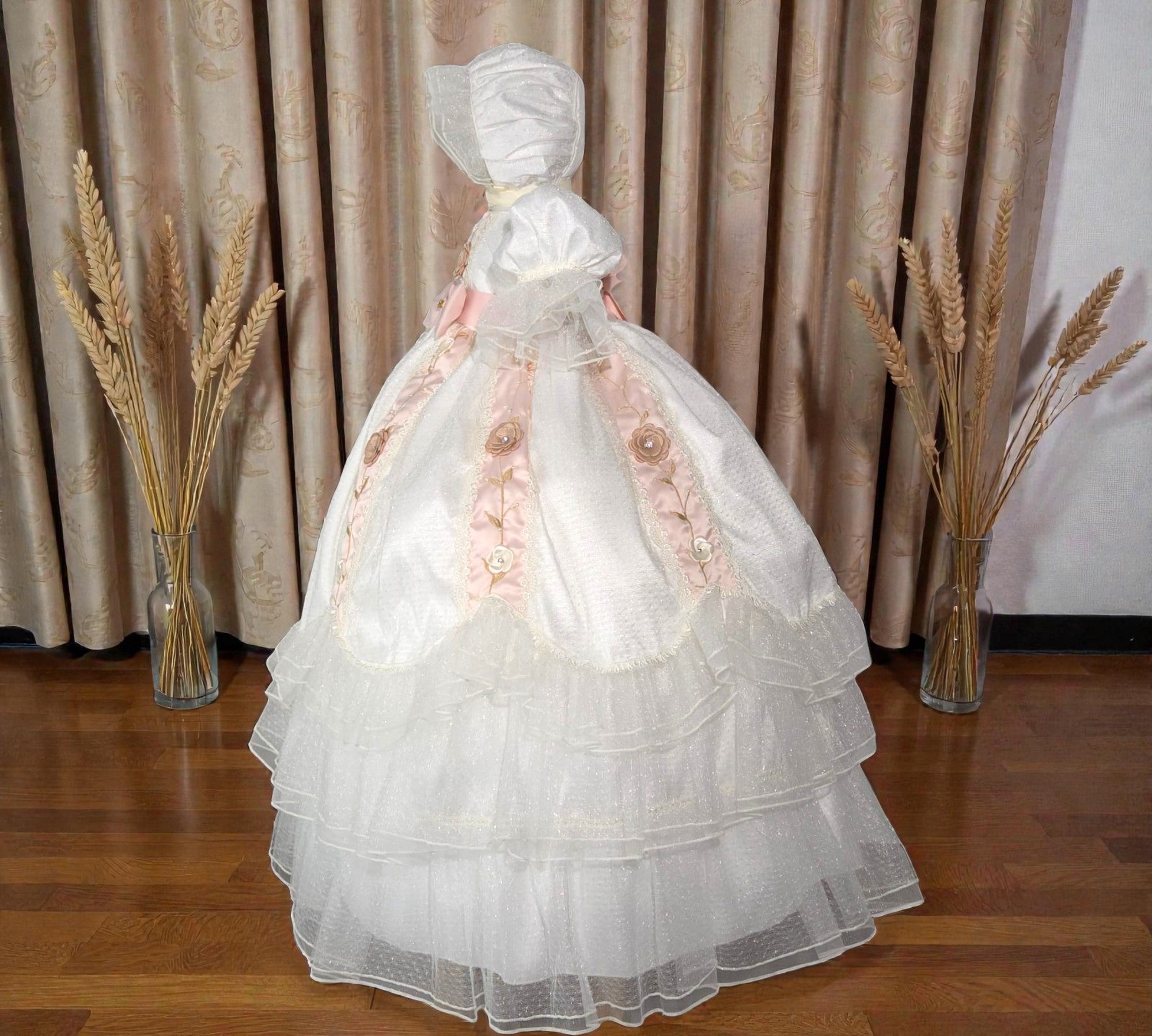 Ropón Niña Desmontable Tiras y Cuadros