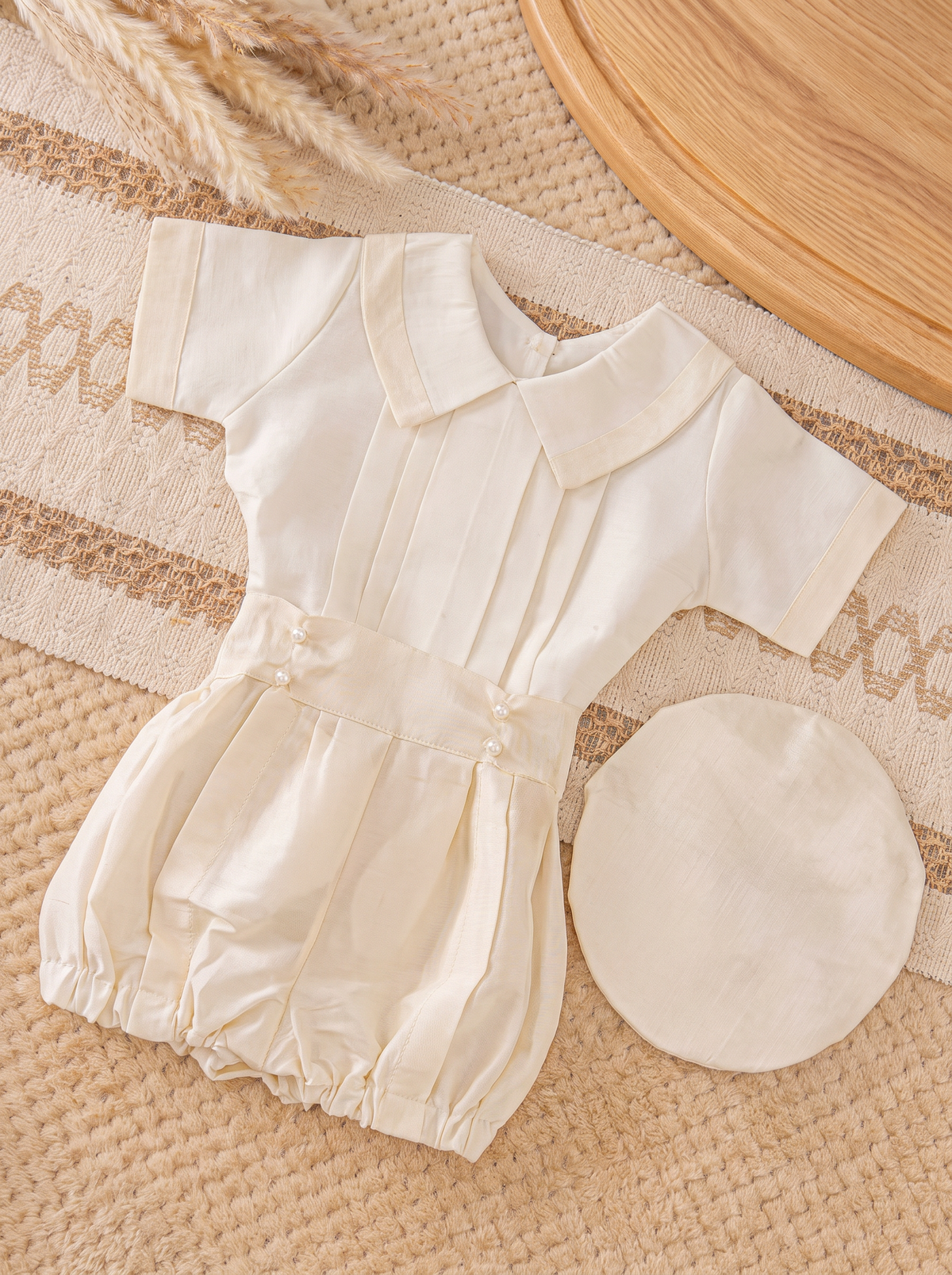 Traje Bautizo Paco - conjunto completo sin modelo, camisa bombacho y boina