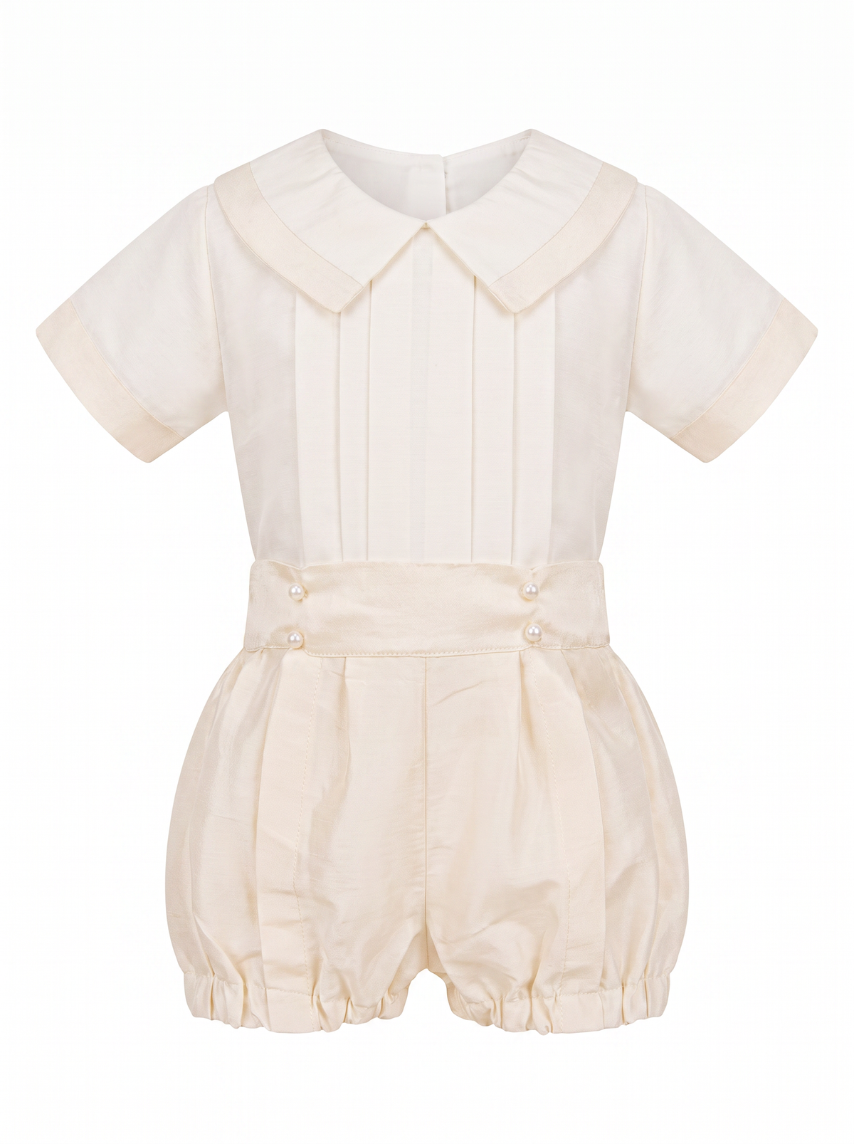 AMAZON-BLANCO Traje Bautizo Paco - fondo blanco puro con maniqui invisible