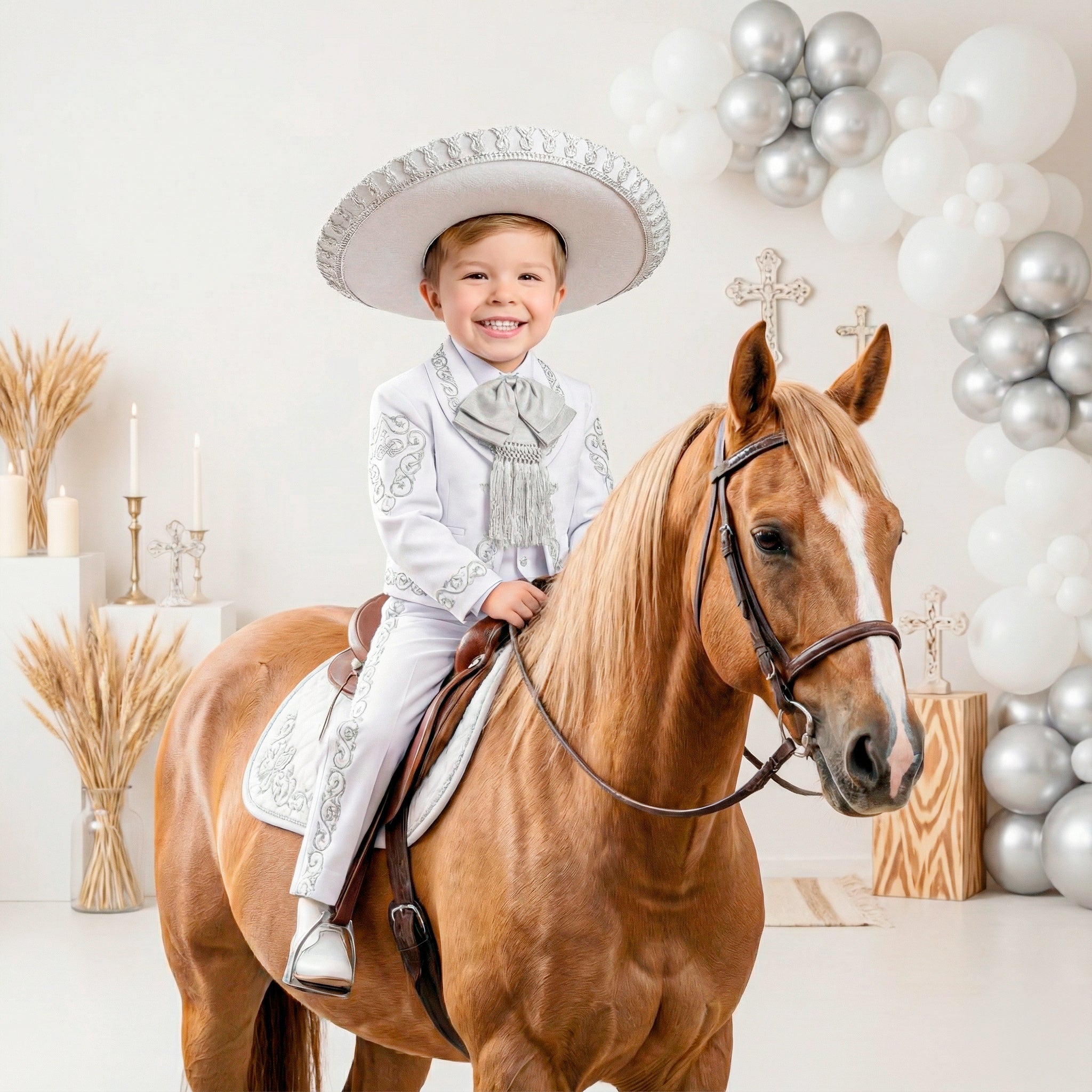 Traje Charro Tafetán con Sombrero