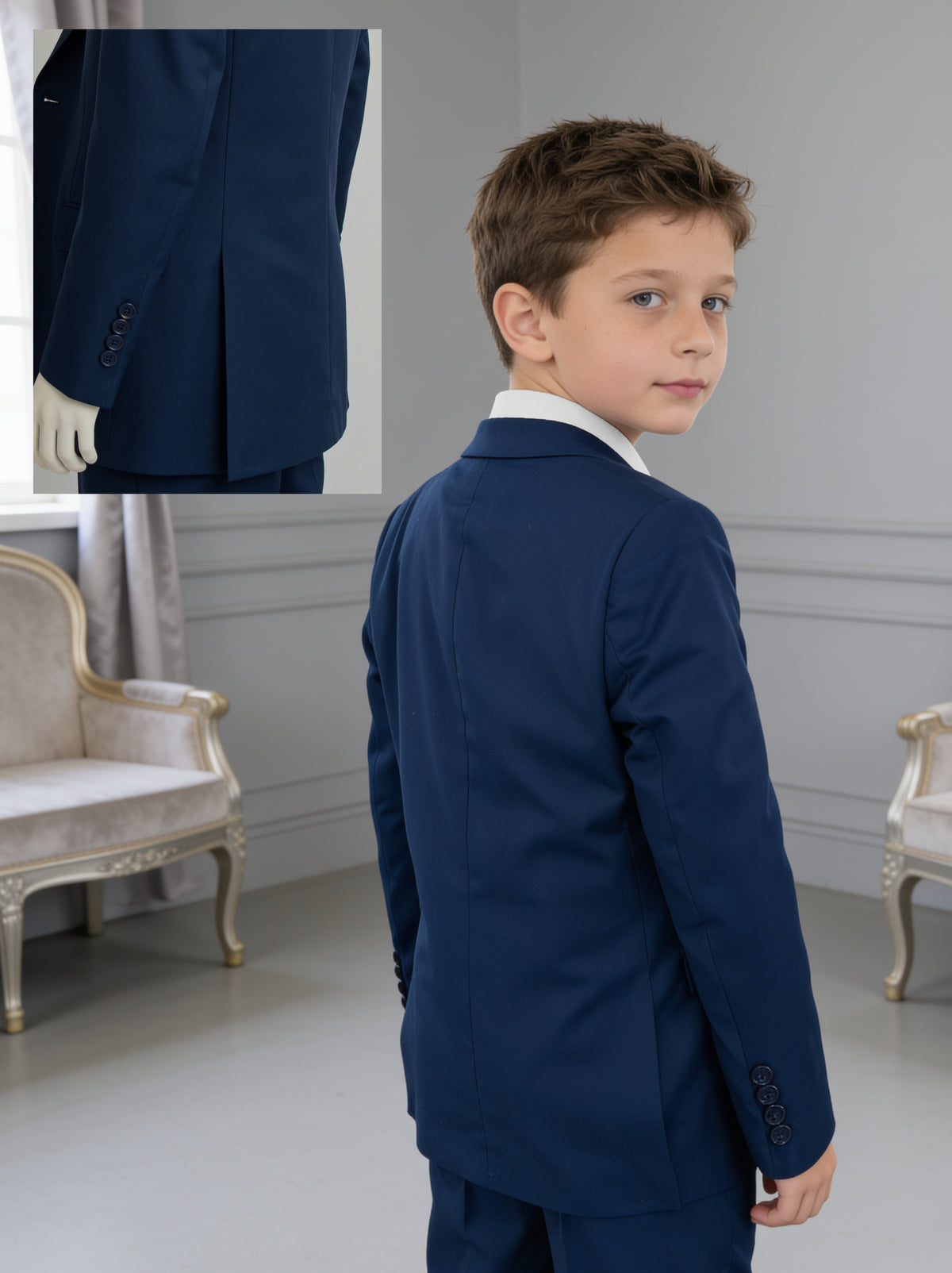 Traje juvenil Dalí rey visto de espalda