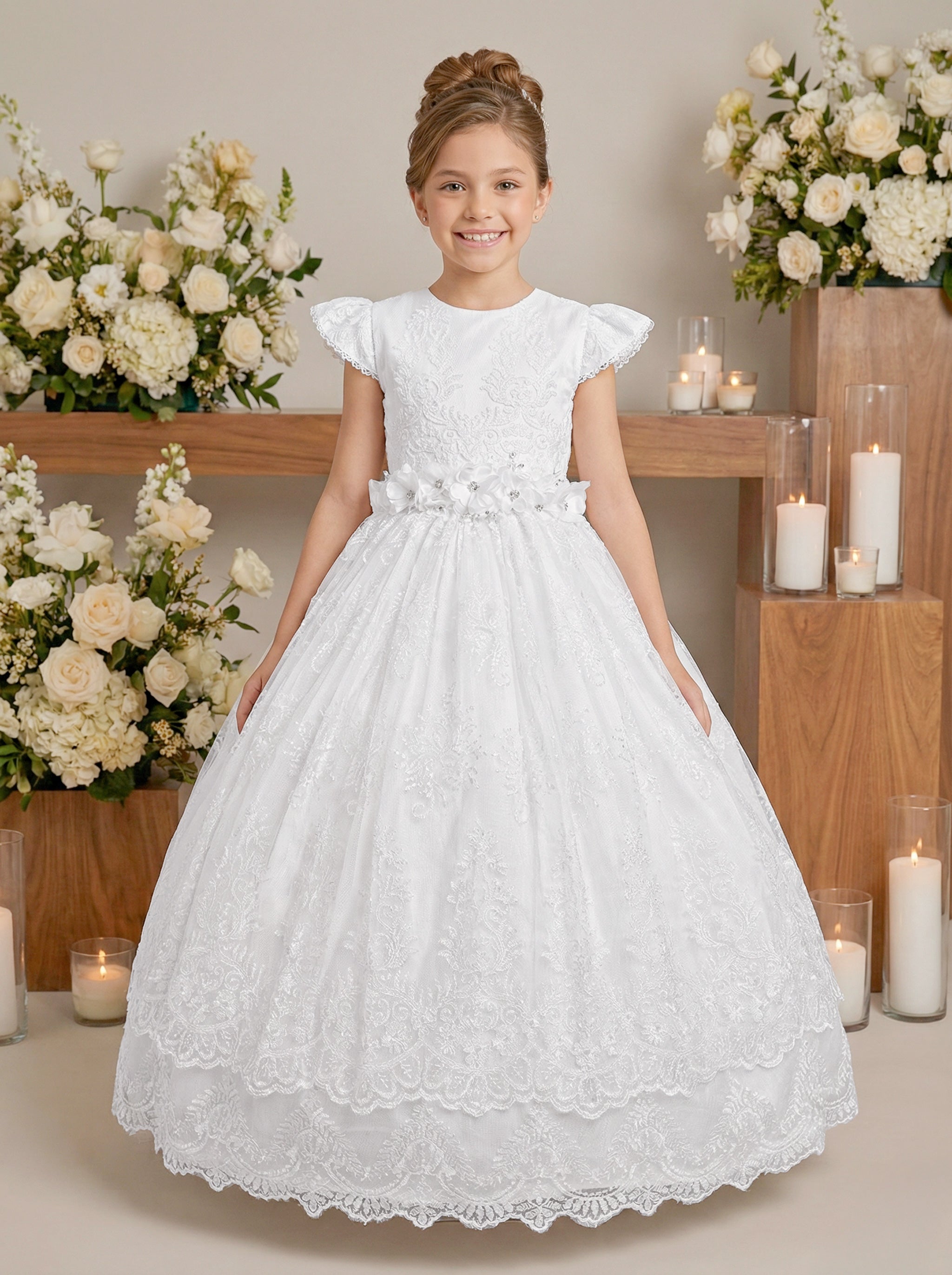Paquete Premium Vestido Primera Comunión Kristel