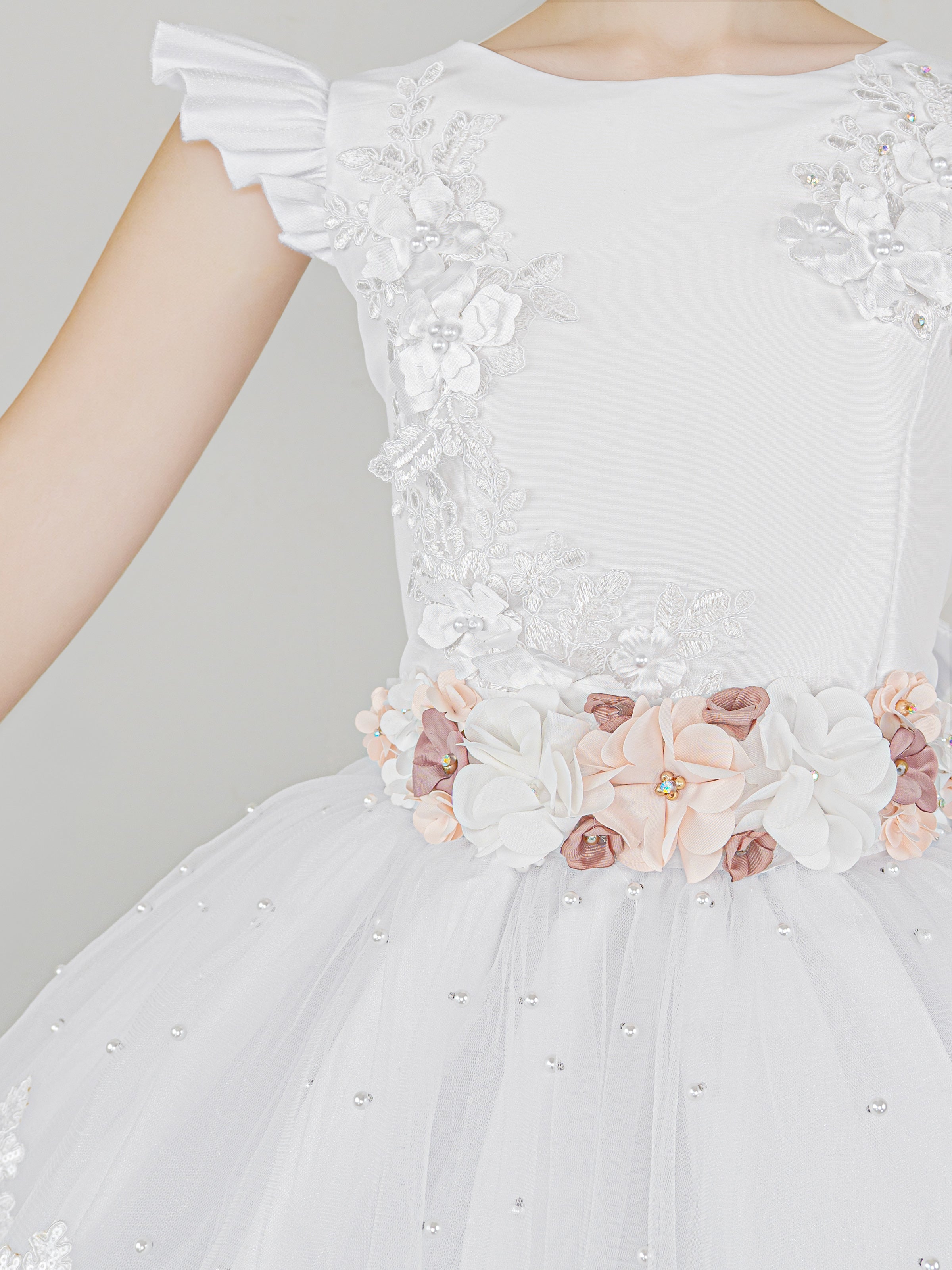 Vestido Primera Comunión Nicol con Flor