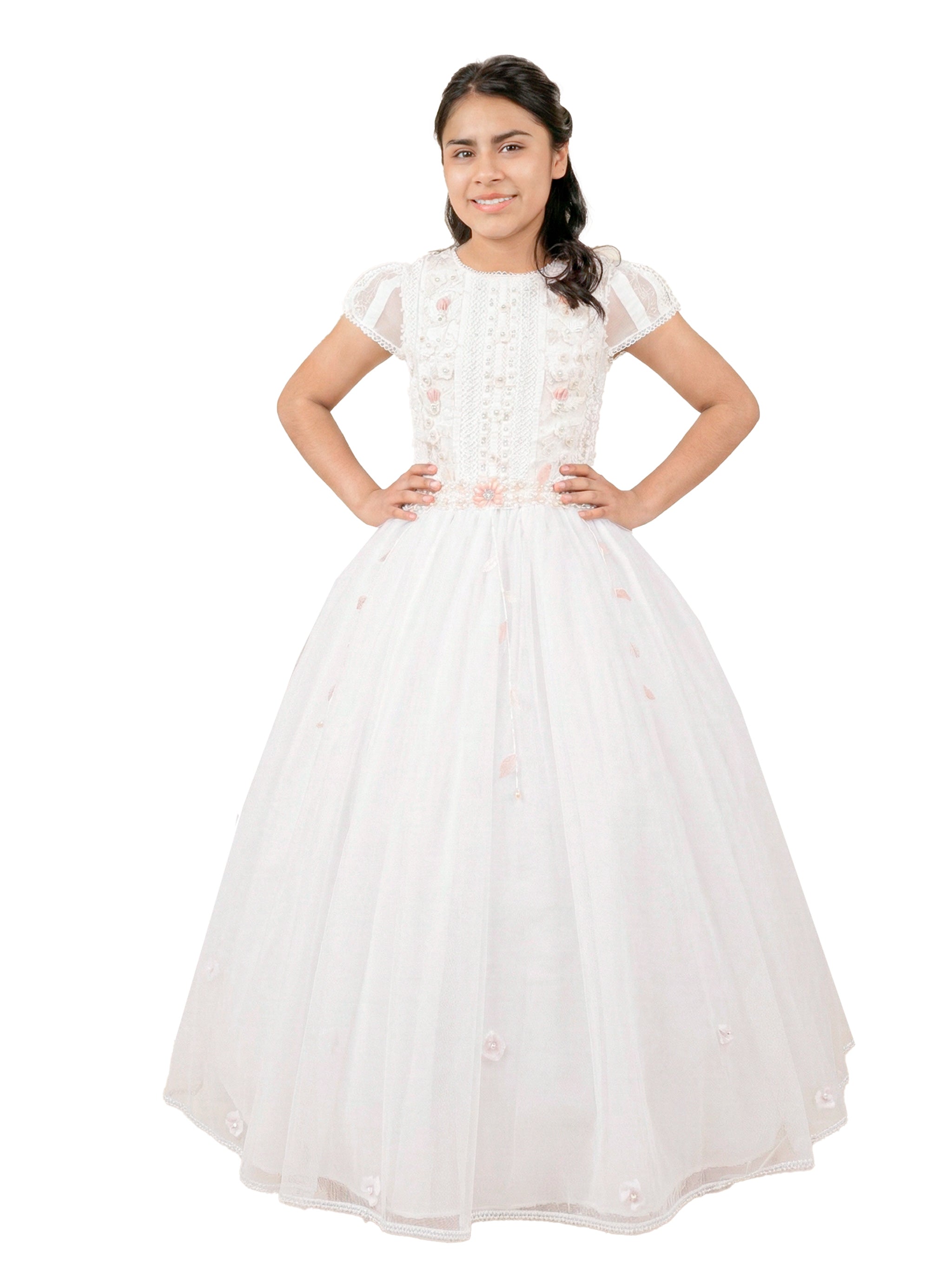 Vestido Primera Comunión Rosa 2