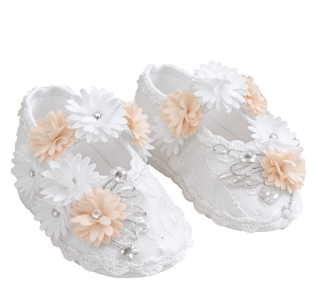 AMAZON-BLANCO Zapato Tela Bautizo 053 Blanco