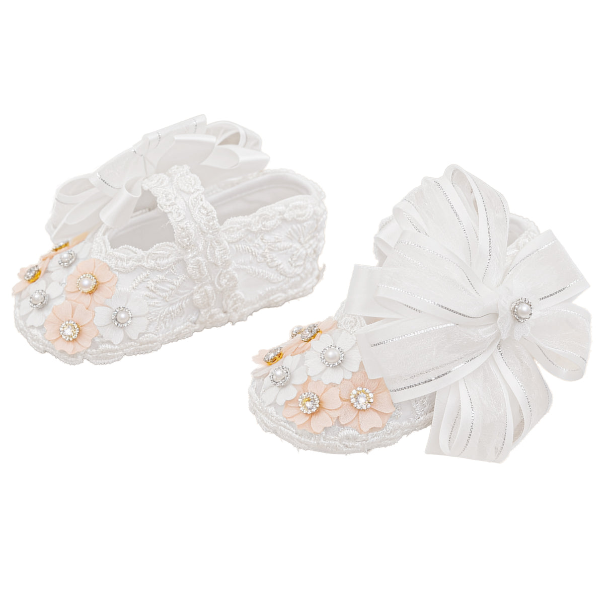 AMAZON-BLANCO Zapato Tela Bautizo 058 Blanco